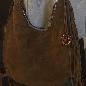 Brown Suede Michael Kors Purse